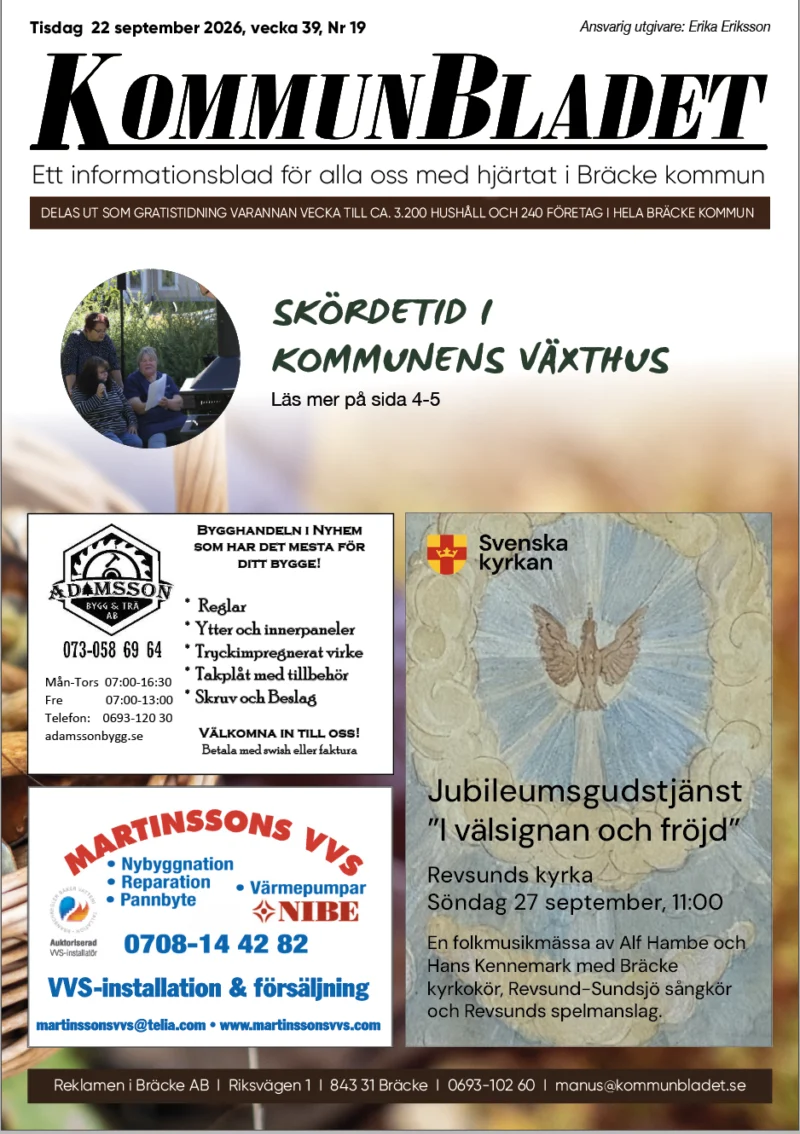 Omslaget, Vecka 39, 2026